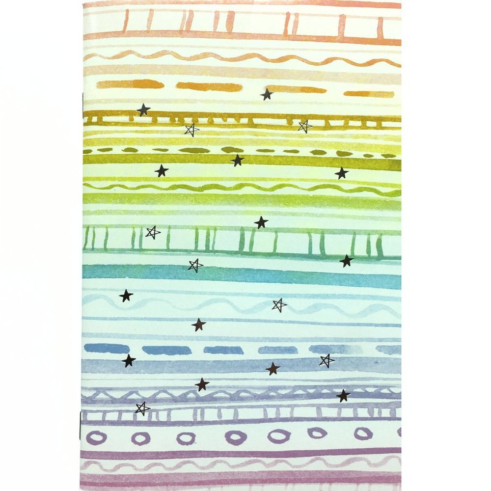 Rainbow and Stars Notebook